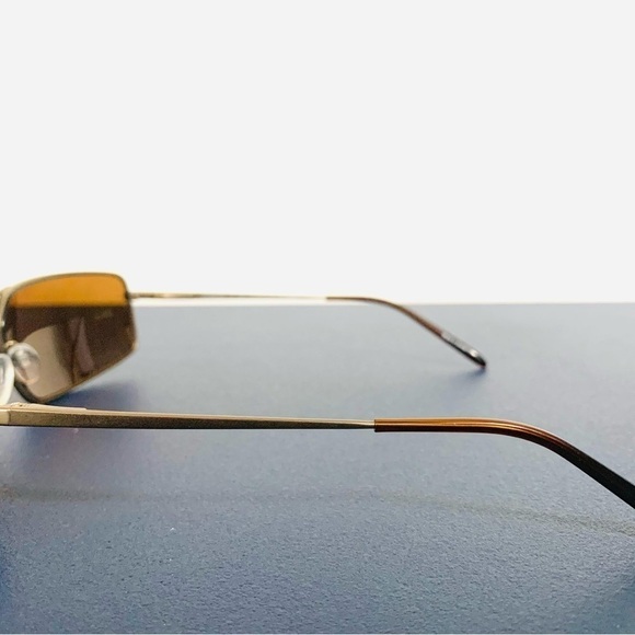 Charmant Polarized Brown Tinted Lenses Double Bridge Titanium Frame Sunglasses - Picture 13 of 15